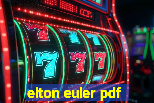 elton euler pdf